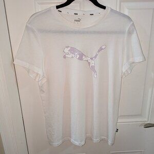 Puma White T-Shirt - Large